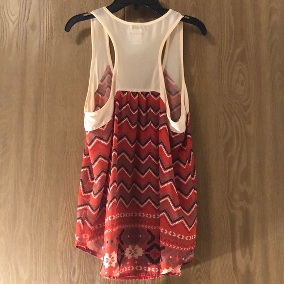 Zig zag orange tank top - Picture 2 of 2